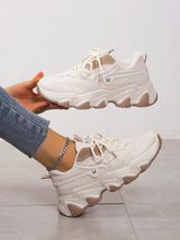 Letter Graphic Lace-up Front Chunky Sneakers